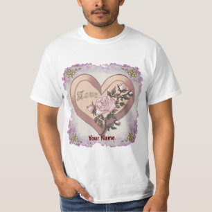 Liebe Rose Peach Heart T - Shirt