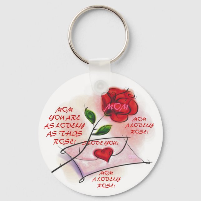 LIEBE ROSE! Schlüsselkette Schlüsselanhänger (Vorderseite)