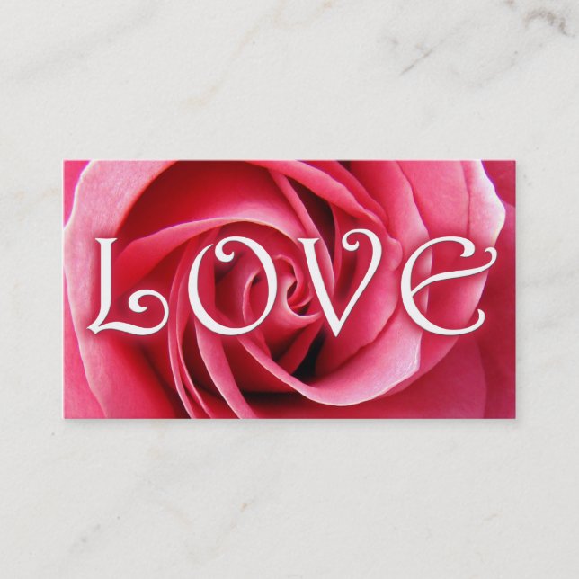 Liebe Rose Visitenkarte (Vorderseite)