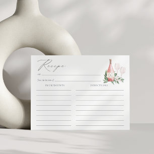 Liebe Rose Weinkarte Brautparty Rezept Karte