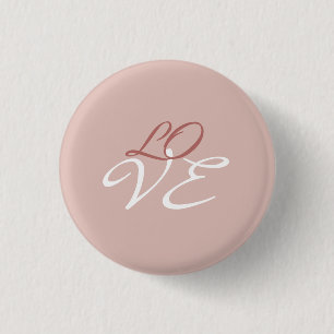 Liebe Roségold-Farbe Kalligrafie-Schrift Button