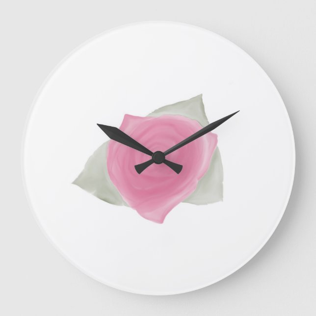 Liebe & Rosen Große Wanduhr (Vorderseite)