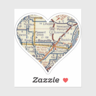 Liebe Roseville Kalifornien Aufkleber