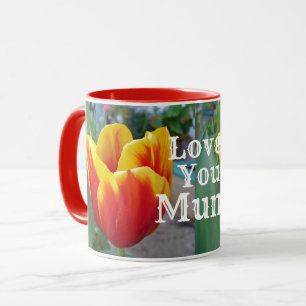 Liebe Rot-Gelb-Tulip Tasse