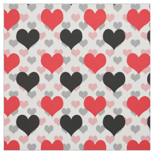 Liebe Rot-Schwarz-Valentine Stoff