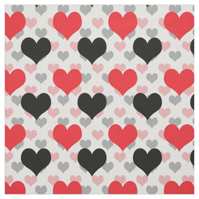 Liebe Rot-Schwarz-Valentine Stoff (Muster)