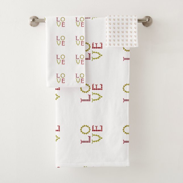Liebe, rot und gelb badhandtuch set (Insitu)