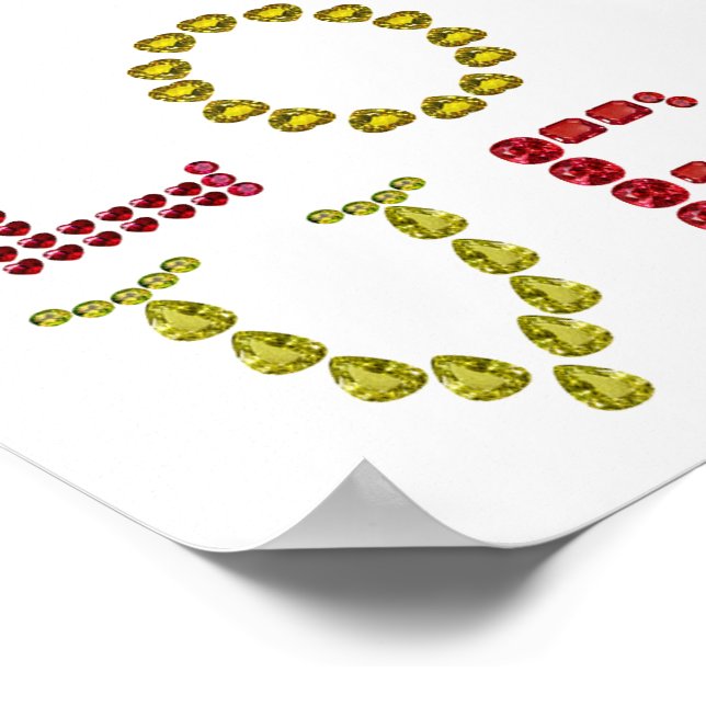 Liebe, rot und gelb poster (Ecke)