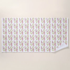 Liebe, rot und gelb strandtuch