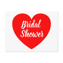 Liebe Rot und Weiß Brautparty Hochzeit