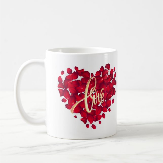 Liebe Rote Farbe Kaffeetasse (Links)