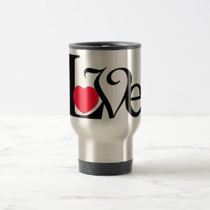 Liebe-rote Herz-Reise-Tasse Reisebecher
