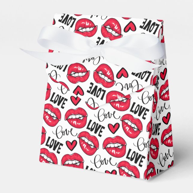 Liebe Rote Lippen Geschenkschachtel (Vorderseite)