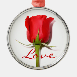 Liebe Rote Rose Ornament