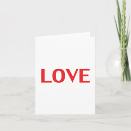 Liebe rote Typografie minimalistischer Valentinsta Karte