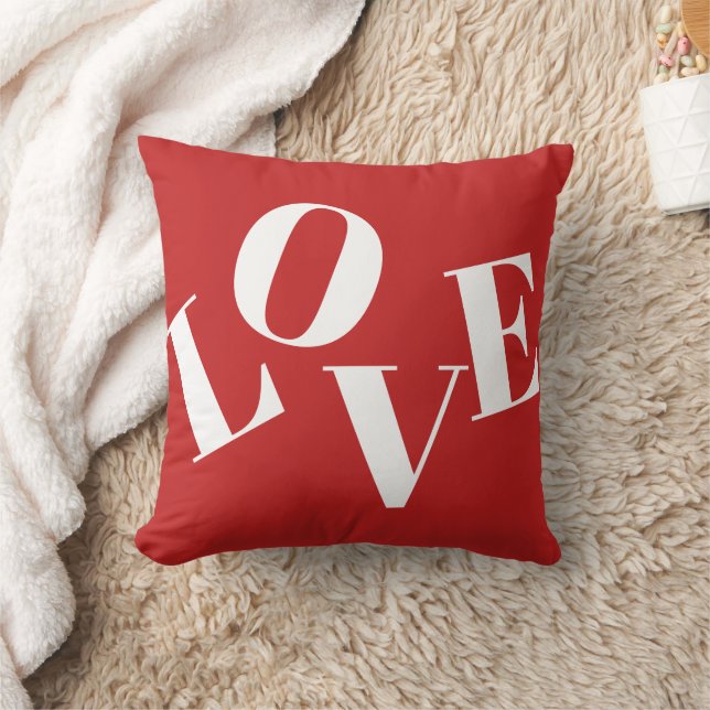 LIEBE Roter Kissen (Decke)