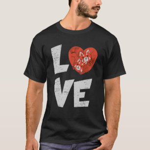 Liebe Roter Panda für eine Bambusbaumart T-Shirt