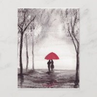 Liebe Roter Schirm Hochzeitstag