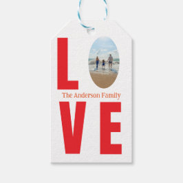 Liebe Rotes Foto Oval Geschenkanhänger