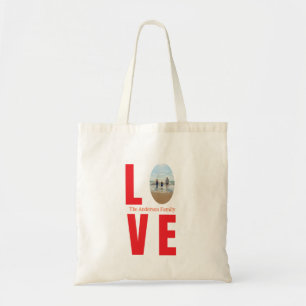 Liebe Rotes Foto Oval Tragetasche