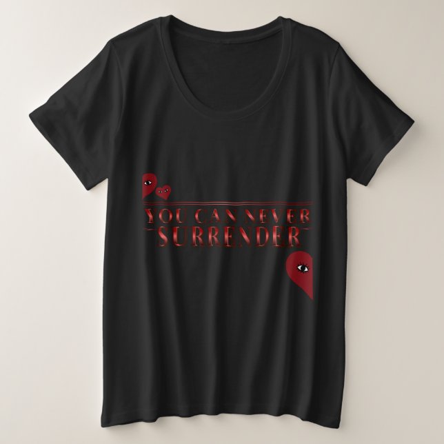 Liebe Rotes Gesicht Große Größe T-Shirt (Design vorne)