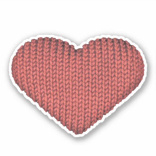 Liebe rotes Herz Aufkleber (Vorderseite)