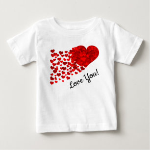 Liebe Rotes Herz Baby T-shirt