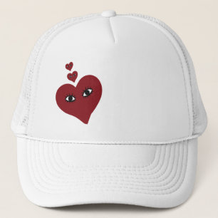 Liebe-rotes Herz-Gesicht Truckerkappe