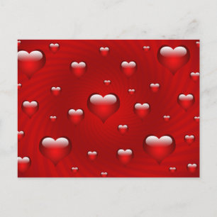 Liebe Rotes Herz Postkarte