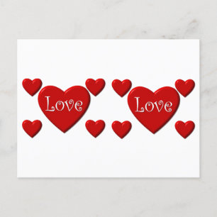 Liebe Rotes Herz Postkarte