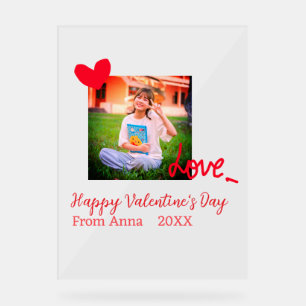 Liebe "Rotes Herz" - Valentinstag mit Fotonamento Acrylschild