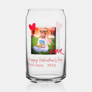 Liebe "Rotes Herz" - Valentinstag mit Fotonamento Dosenglas