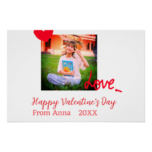 Liebe "Rotes Herz" - Valentinstag mit Fotonamento Poster