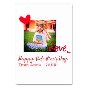 Liebe "Rotes Herz" - Valentinstag mit Fotonamento Tischnummer