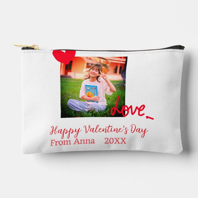 Liebe "Rotes Herz" - Valentinstag mit Fotonamento Zubehörtasche (Vorderseite)