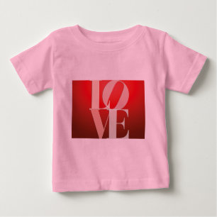 Liebe Rotes Rotes Rosa Baby T-shirt