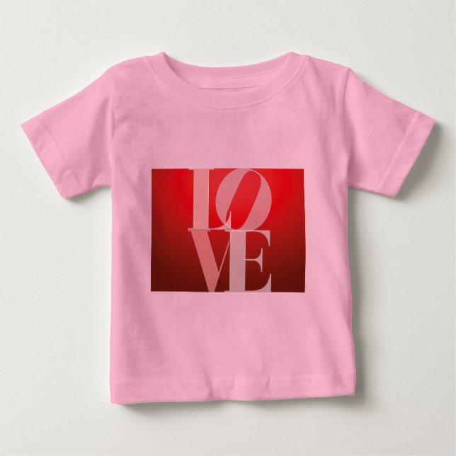 Liebe Rotes Rotes Rosa Baby T-shirt (Vorderseite)