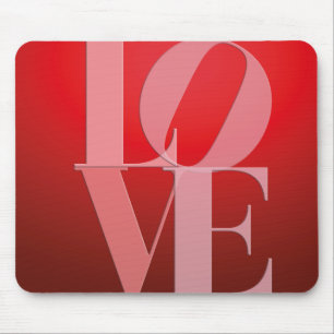 Liebe Rotes Rotes Rosa Mousepad