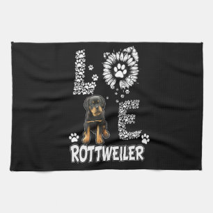 Liebe Rottweiler Geschirrtuch