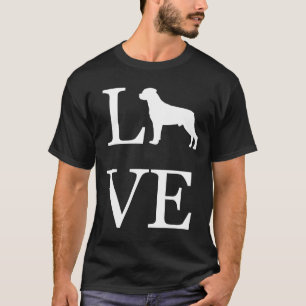 Liebe Rottweiler Silhouette Rottie Lover Dog Eigen T-Shirt