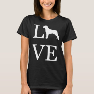 Liebe Rottweiler Silhouette Rottie Lover Dog Eigen T-Shirt