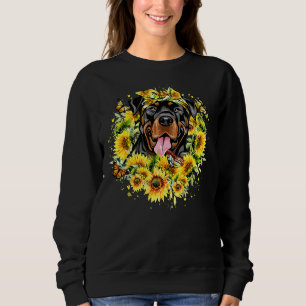 Liebe Rottweiler Sonnenblume Sweatshirt