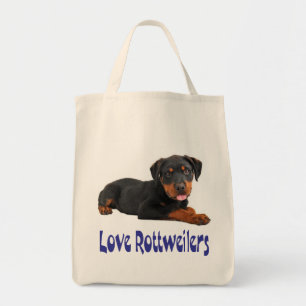 Liebe Rottweiler Welpen Hund Canvas-Tasche Tragetasche