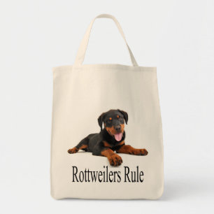 Liebe Rottweiler Welpen Hund Leinwand Tragetasche
