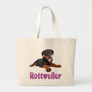 Liebe Rottweiler Welpen Hund Leinwand Tragetasche