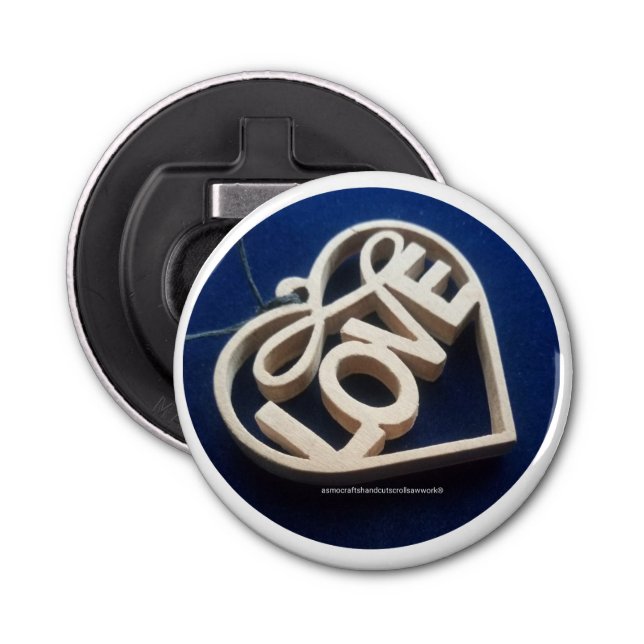 LIEBE Round Bottle Opener Flaschenöffner (Vorderseite)