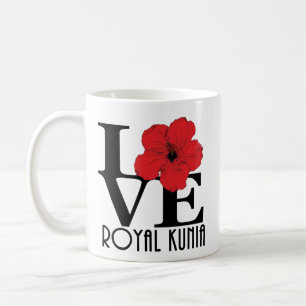 LIEBE Royal Kunia Roter Hibiskus 11oz Kaffeetasse