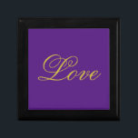 Liebe Royal Lila Calligraphy Erinnerungskiste<br><div class="desc">Sie können die Schriftart und Farben leicht ändern. Sie können auch Ihr Logo und das Hintergrundbild hinzufügen,  wie Sie möchten.</div>