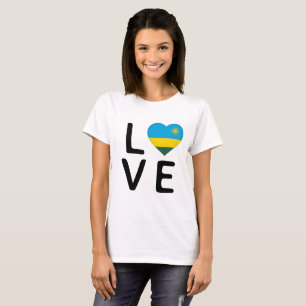 Liebe - Ruanda-Flagge T-Shirt