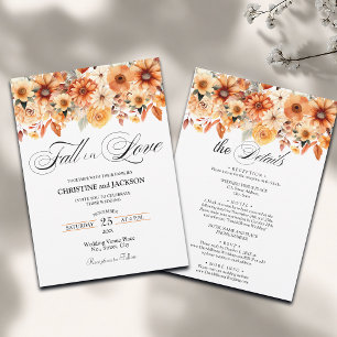 Liebe: Rücken auf Boho Floral Wedding Einladung